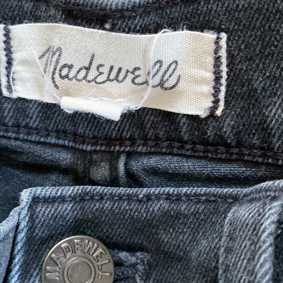 Madewell Black Denim Cut Off Shorts 26 - Picture 3 of 3